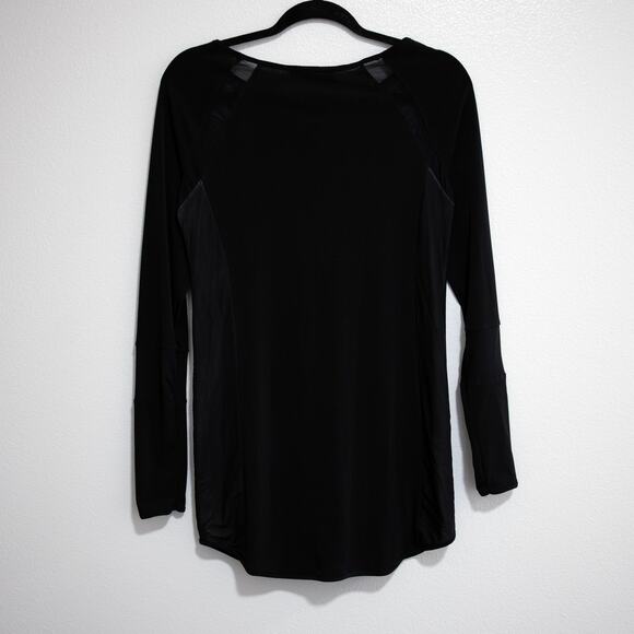 Anatomie Nunia Tunic Top Black Mesh Panel Zip Pocket Travel Tech Wear SZ S - Picture 3 of 6